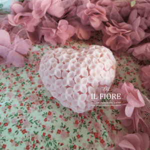 Bomboniere Battesimo candela Cuore con fiorellini