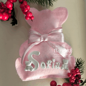Decorazioni natalizie orsetto con nome