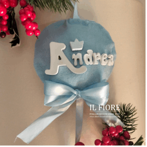 Decorazioni natalizie palloncino con nome