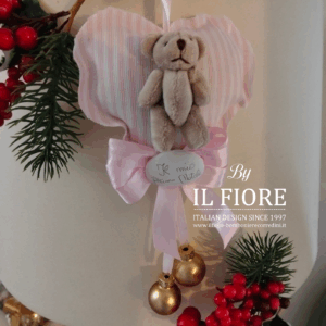 Decorazioni natalizie IL MIO PRIMO NATALE con orso BIMBO/BIMBA