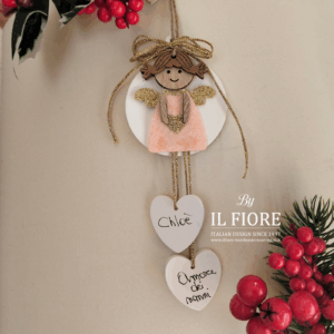 Decorazioni natalizie angelo personalizzabili amore dei nonni