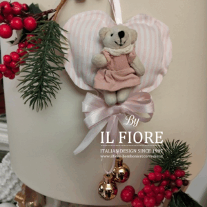 Palline natalizie cuore con orso il MIO PRIMO NATALE