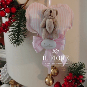Decorazioni natalizie con orso e personalizzato con nome BIMBO/BIMBA