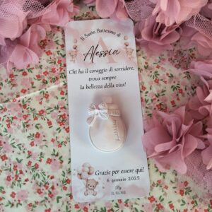 Segnaposti Battesimo BIMBA/BIMBO con biberon