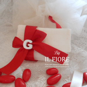 Bomboniere Laurea Sacchetto con lettera personalizzabile