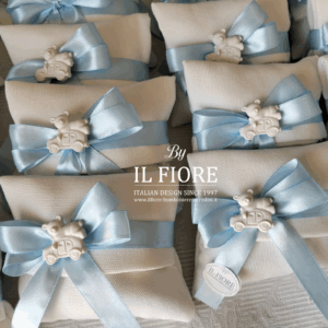 Bomboniere Battesimo BIMBO sacchetto con gessetti orsetti