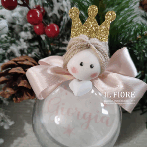 Palline di Natale principessa con nome