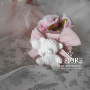 Bomboniere Battesimo CANDELA con orsetto per bimbo e bimba