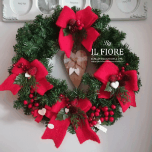 Ghirlande Natalizie con fiocchi cuori e bacche