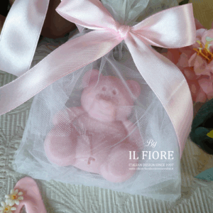 Bomboniere Battesimo candela orsetto