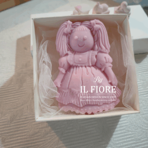 Bomboniera Battesimo candela bambolina