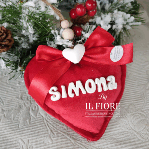 Decorazioni natalizie cuore personalizzabile con nome