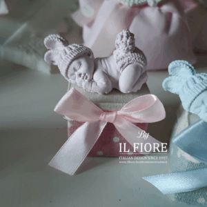 Bomboniere Battesimo bimba scatolina con bebè