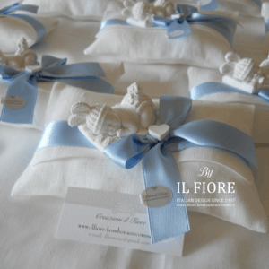 Bomboniera Battesimo bimbo/bimba Portaconfetti con bebè