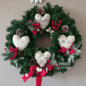 Ghirlande Natalizie con cuori e bacche