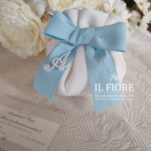 Bomboniere Battesimo sacchetto personalizzabile con lettera BIMBO/BIMBA