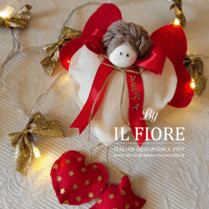 Decorazioni natalizie Angelo cuore BIMBO/BIMBA personalizzabile