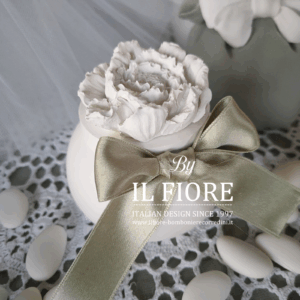 Bomboniere anniversario di Matrimonio scatola portagioie con fiore peonia