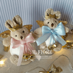 Palline natalizie coniglietti BIMBA/BIMBO