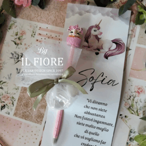 Bomboniere Comunione matita Unicorno