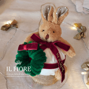 Palline natalizie PERSONALIZZABILE CON NOME coniglietti BIMBO/BIMBA