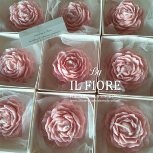 Bomboniera originale candele peonia