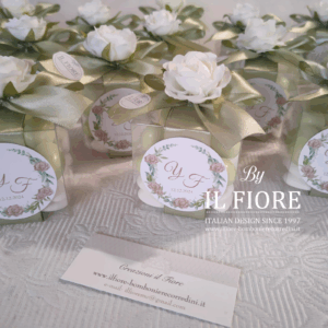Bomboniere Matrimonio scatola portaconfetti con tag personalizzabile
