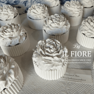 Bomboniere anniversario di Matrimonio scatola portagioie con fiore peonia