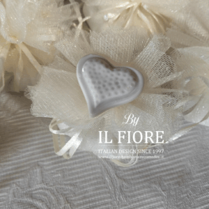 Bomboniere Matrimonio ciuffetto con cuore in ceramica