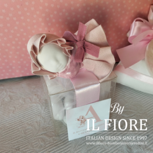Bomboniere Battesimo bimba BEBE' con vestito