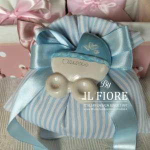 Bomboniera Battesimo bimbo e bimba con CARROZZINA con nome