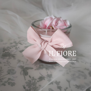 Bomboniere candela con fiori