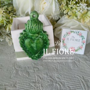 Bomboniere matrimonio CANDELA con vasetto e CUORE SACRO