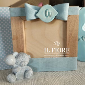 Bomboniere Battesimo portafoto con orsetto con palloncino personalizzabile  bimba/o