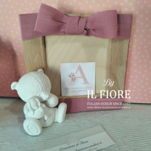 Bomboniere Battesimo portafoto con orsetto dolce