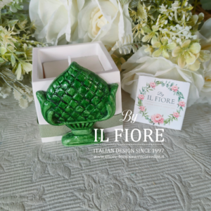 Bomboniere matrimonio candela con PUMO PUGLIESE.