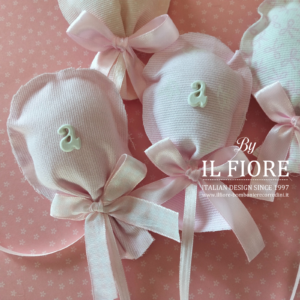 Bomboniera Battesimo palloncino bimba/o con lettera
