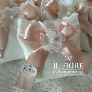 Bomboniere Cresima Sacchetto Sangallo con fiore