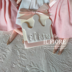 Bomboniere Battesimo bustina BIMBO/BIMBA con coroncina e nome