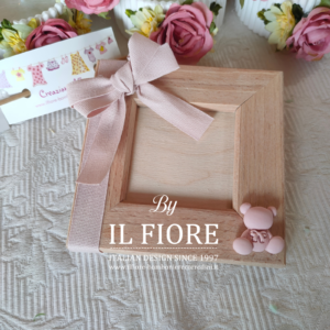 Bomboniere Battesimo portafoto bimba bimbo con orsetto