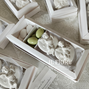 Bomboniere Comunione bimba e bimbo con angelo