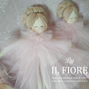 Bomboniere Comunione Bambola con Vestito in Tulle rosa