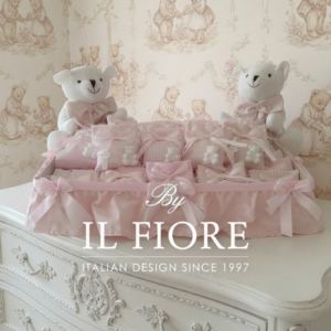 bomboniere battesimo bimba sacchetto gessetti