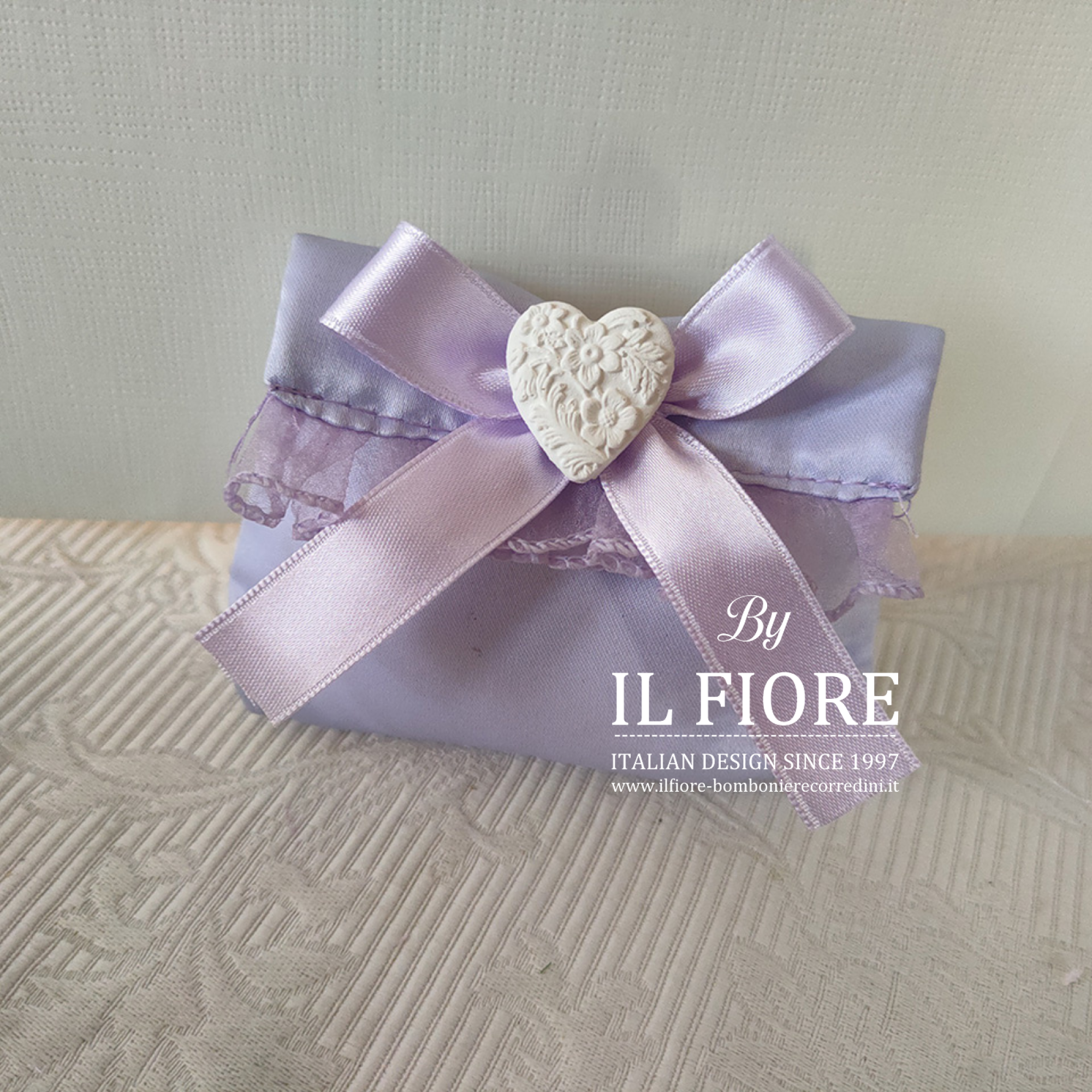 sacchetto portaconfetti comunione cresima e matrimonio con gessetto cuore