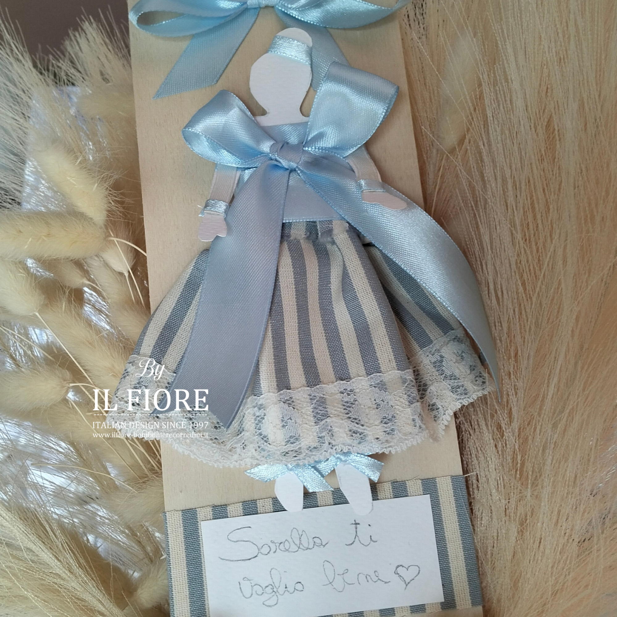 bomboniere battesimo bambola con dedica