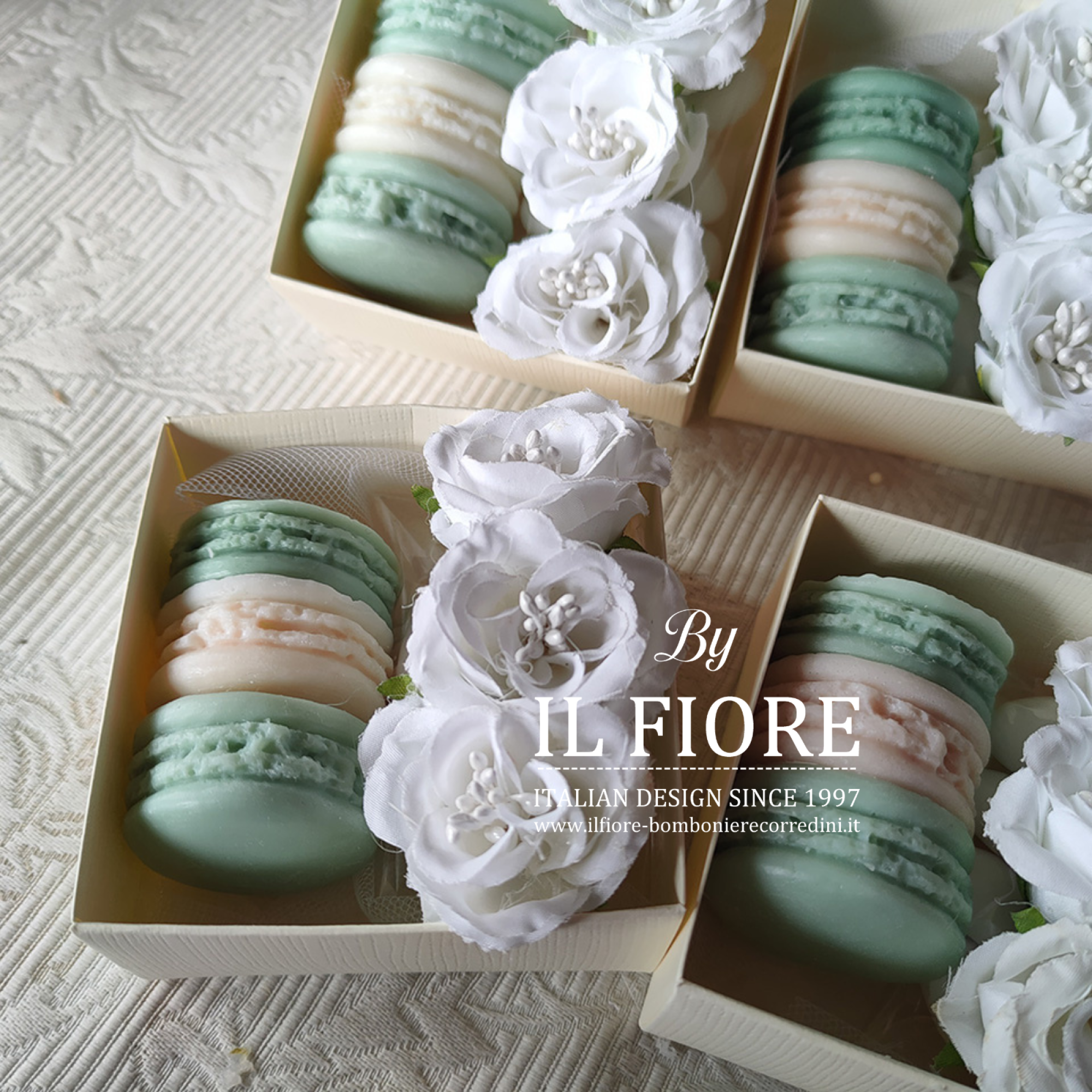 bomboniere candele macarons