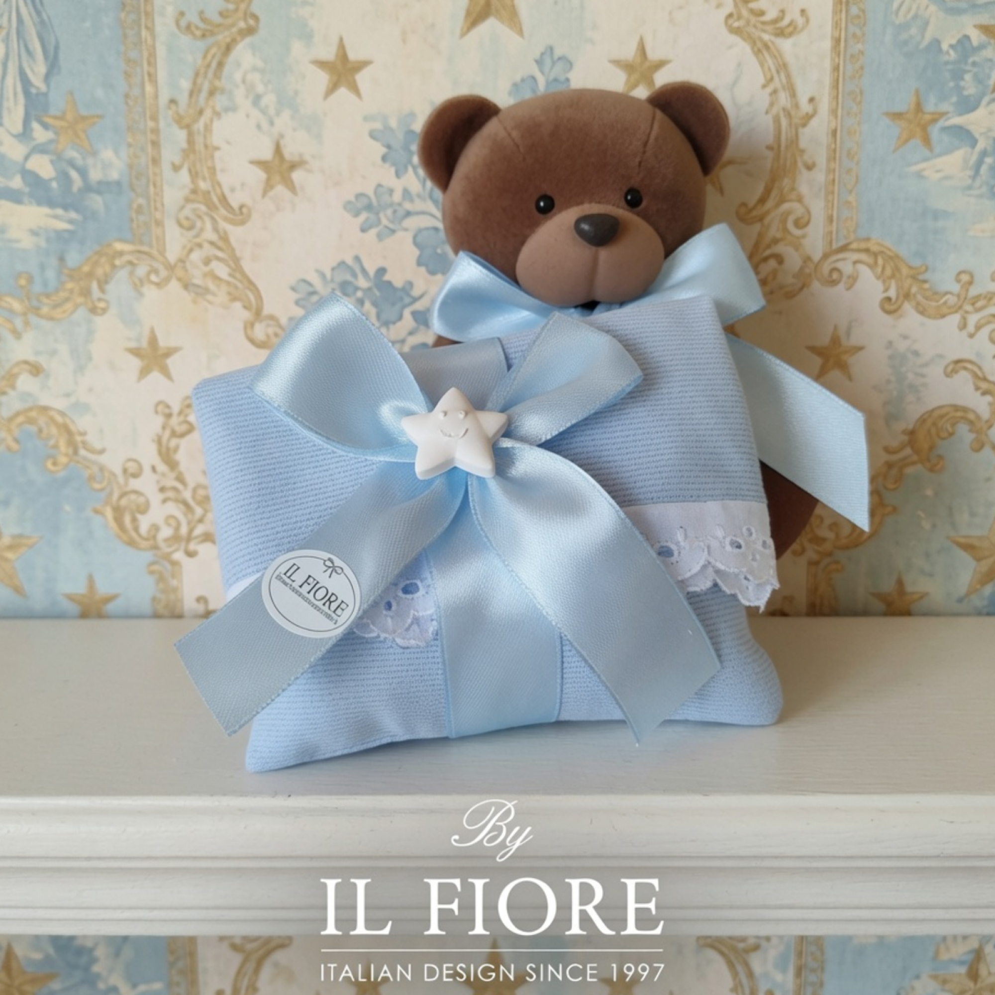 bomboniere battesimo bimbo e bimba con stellina