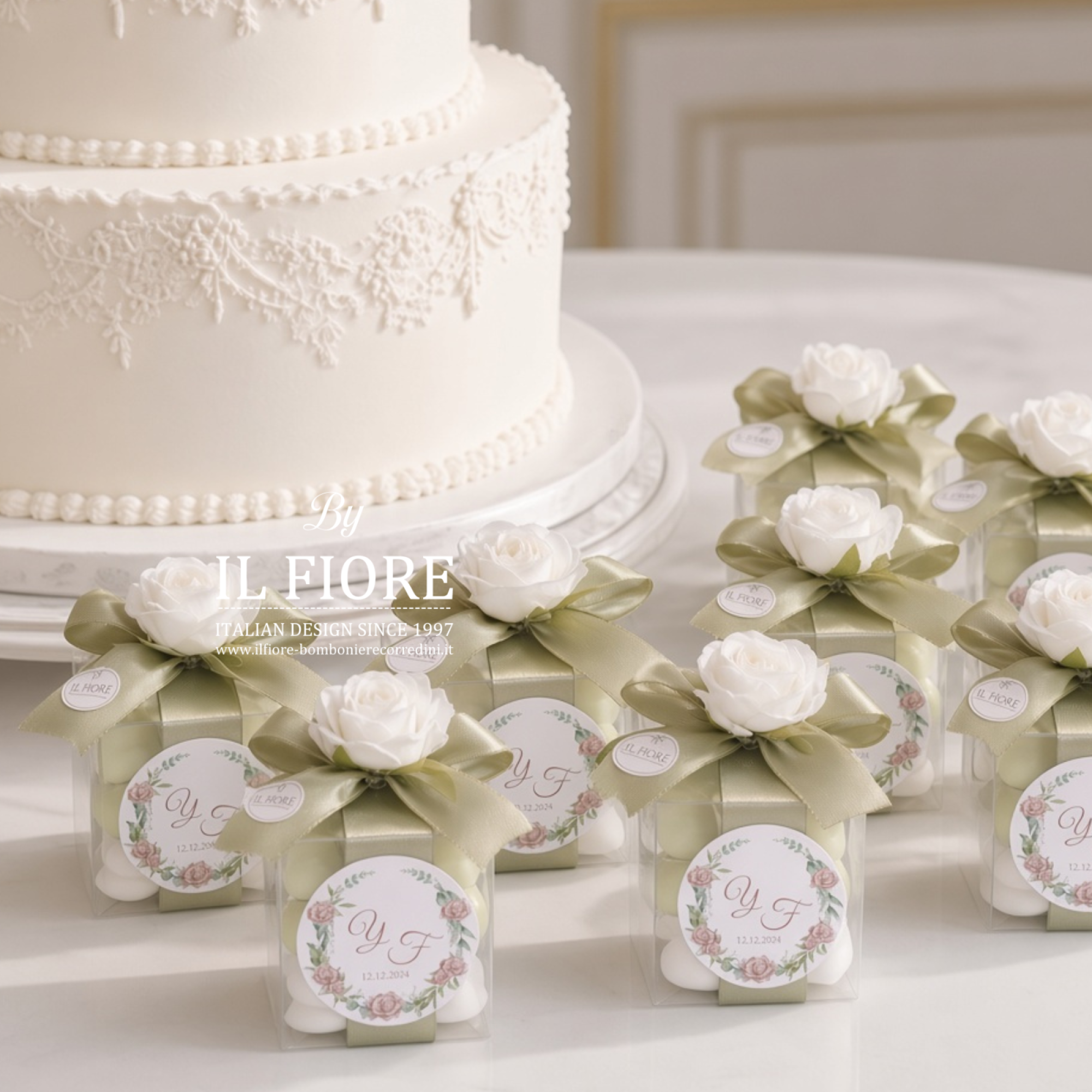 bomboniere matrimonio scatola portaconfetti con tag personalizzabile