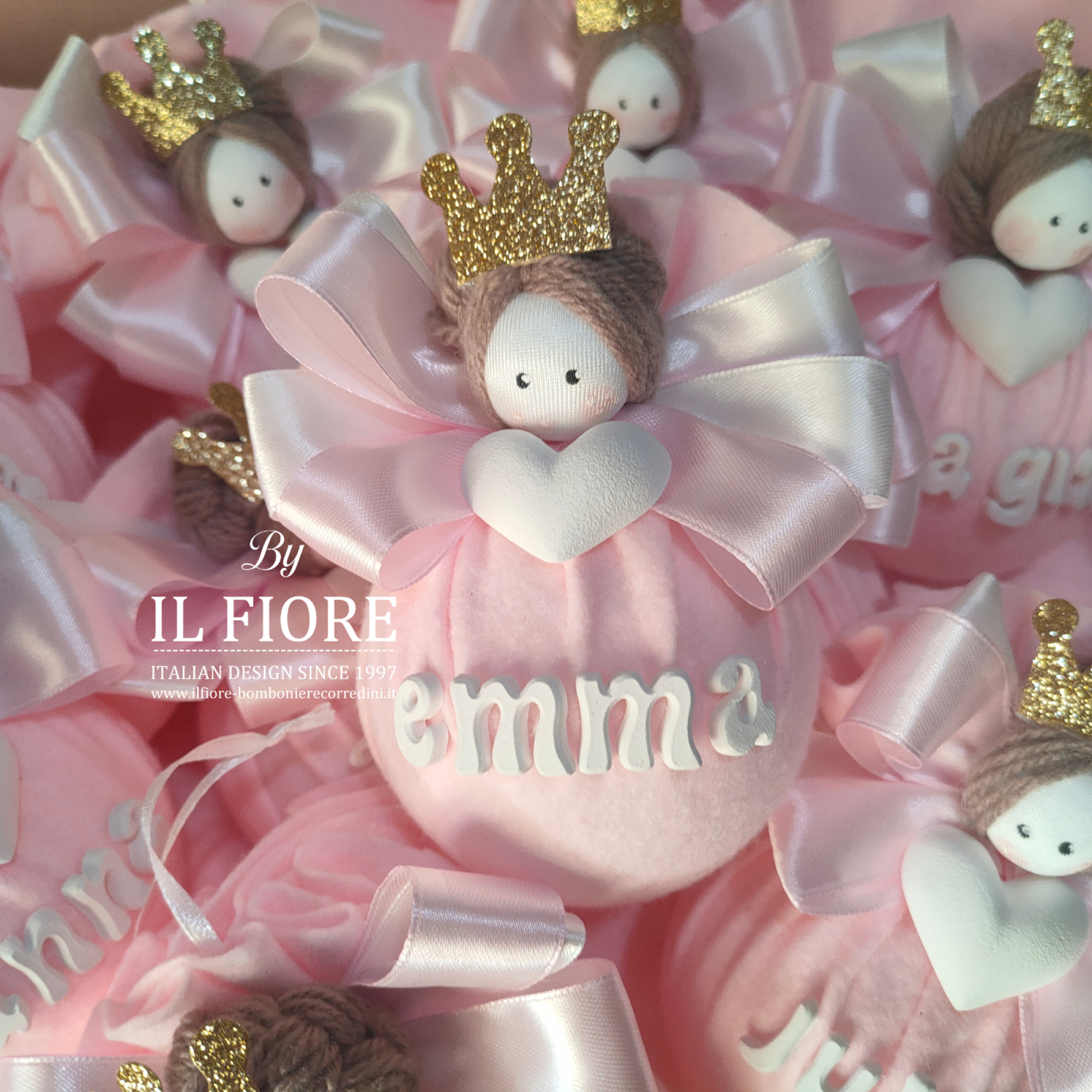 palline di natale con principessa principino personalizzata con nome
